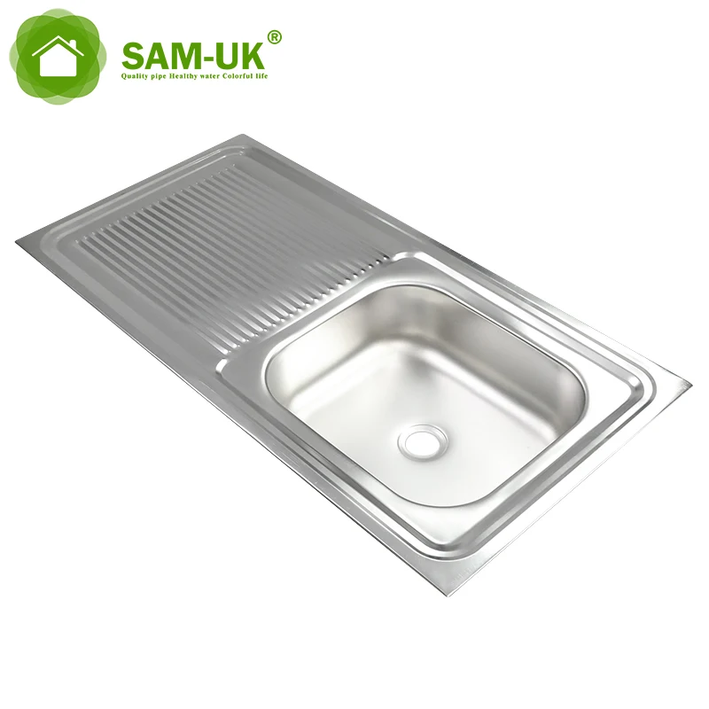 Factory wholesale sus201 farm house sink hot sale stainless steel single bowl double with cheap price kitchen