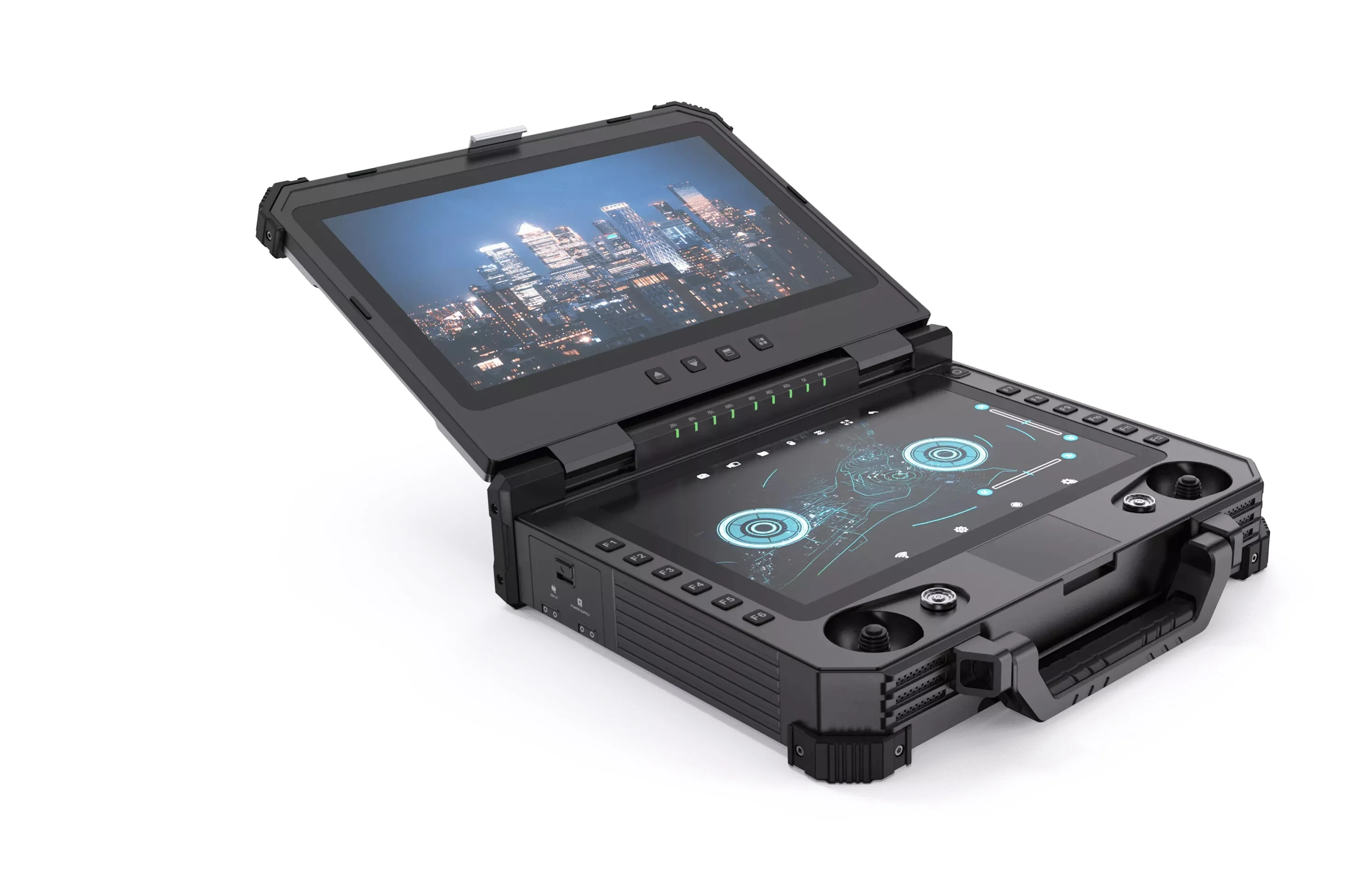 HD Handheld Remote Control Uav Ground Control Station support 8-channel video return with Dual Screen Display for UAV/Drone