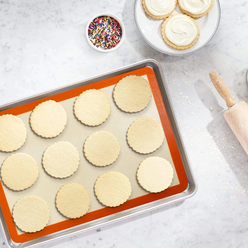 Non-Stick Silicone Baking Mat Pad Sheet Easy to Clean Rolling Dough Mat
