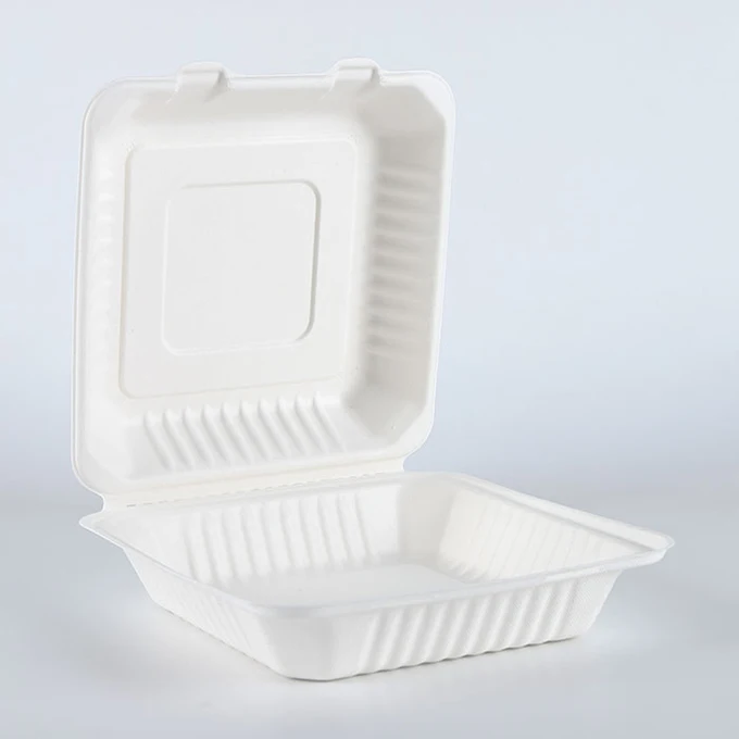 
Disposable Bio Take Away Compostable Clamshell Food Container Packaging Lunch Box Biodegradable Confectionery Packaging 50000pcs 