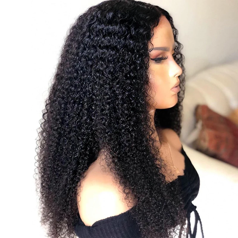 Cuticle Lace Front Wigs Human Hair Curly Peruvian Virgin Hair Glueless Lace Wig Pre Plucked with Baby Hair