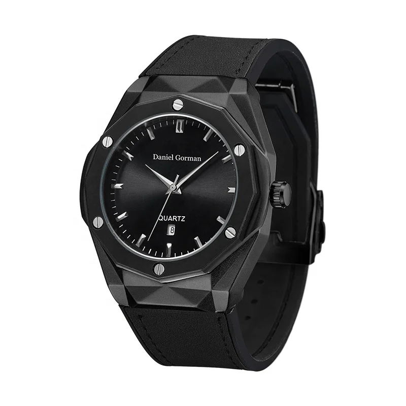 Elegant High Quality Popular Luxury Leather Strep Miyota Movement Custom Logo Accurate Perpetual Calendar Quartz Men Wrist Watch