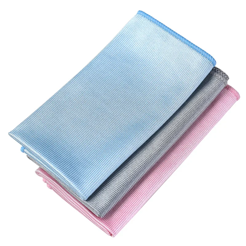 Оптовая продажа с фабрики, салфетка из микрофибры для очистки стекла, салфетка для удаления пятен на стекле, салфетки для протирания