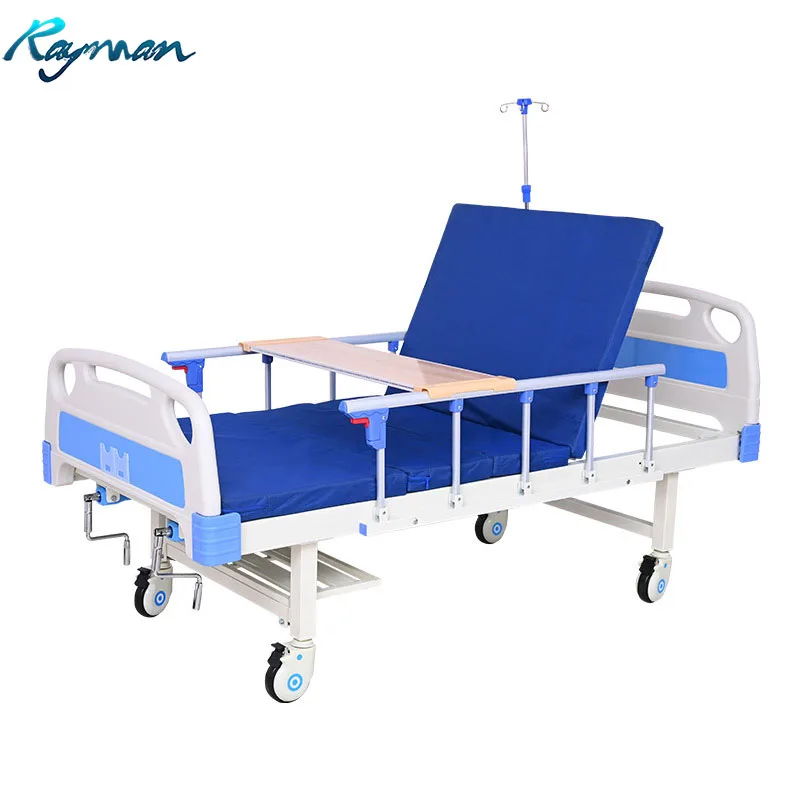 Hot Sale 2 Function ABS Manual Hospital Bed For Sale 2 Crank Nursing Medical Bed