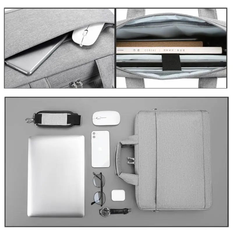 Wholesale Prices Custom LOGO 15 Inch Waterproof Office Slim Notebook Messenger Briefcase Tote Laptop Bags