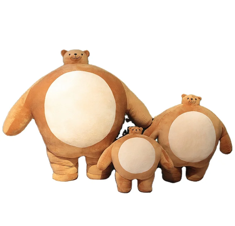 OEM Customized Kids Plushies Stuffed Animal Toys Small Head Big Body Cute Bear Plush Doll