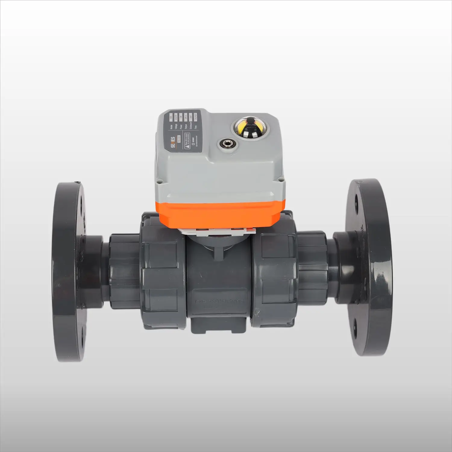 PVC UPVC 2 Way Flange Type Motorized Control Valve Electric Actuator China Water Valve 12V Electric Water Valve