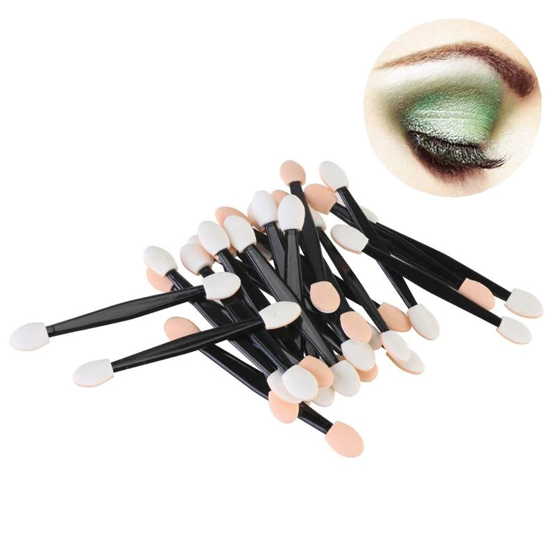 Disposable Double End Sponge Make-Up Applicator Eyeliner Eye Shadow Brush Lip Brush