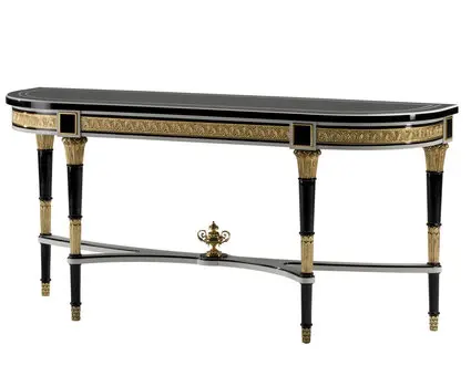 Popular Royal Classic Console High Customization Quality Solid Wood Frame With Stainless Steel Living Room