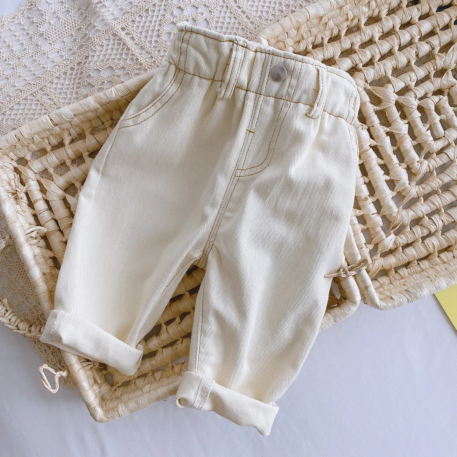 New product development in autumn and spring: jeans casual pants, cotton pants for boys and girls aged 0-3, baby jeans