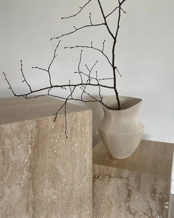 Manufacture Natural Travertine Plinth Home Accessories For Living Room Decor Interior Travertine Plinth Decoration