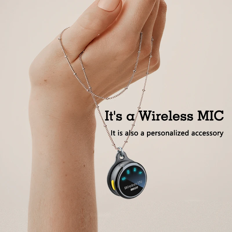 Wireless Magnetic Lapel Microphone professional cordless Lavalier mic with charging case for iphone Android cell phone