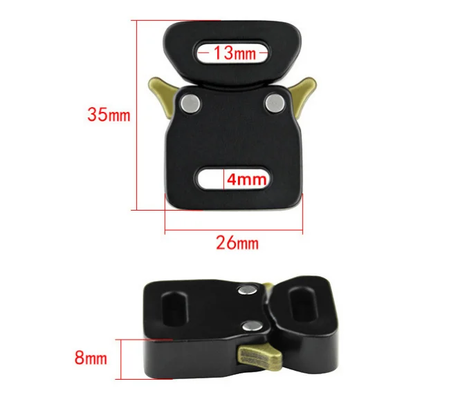 13mm metal quick release buckle special zinc alloy seat belt buckle strong outdoor small buckle laser logo