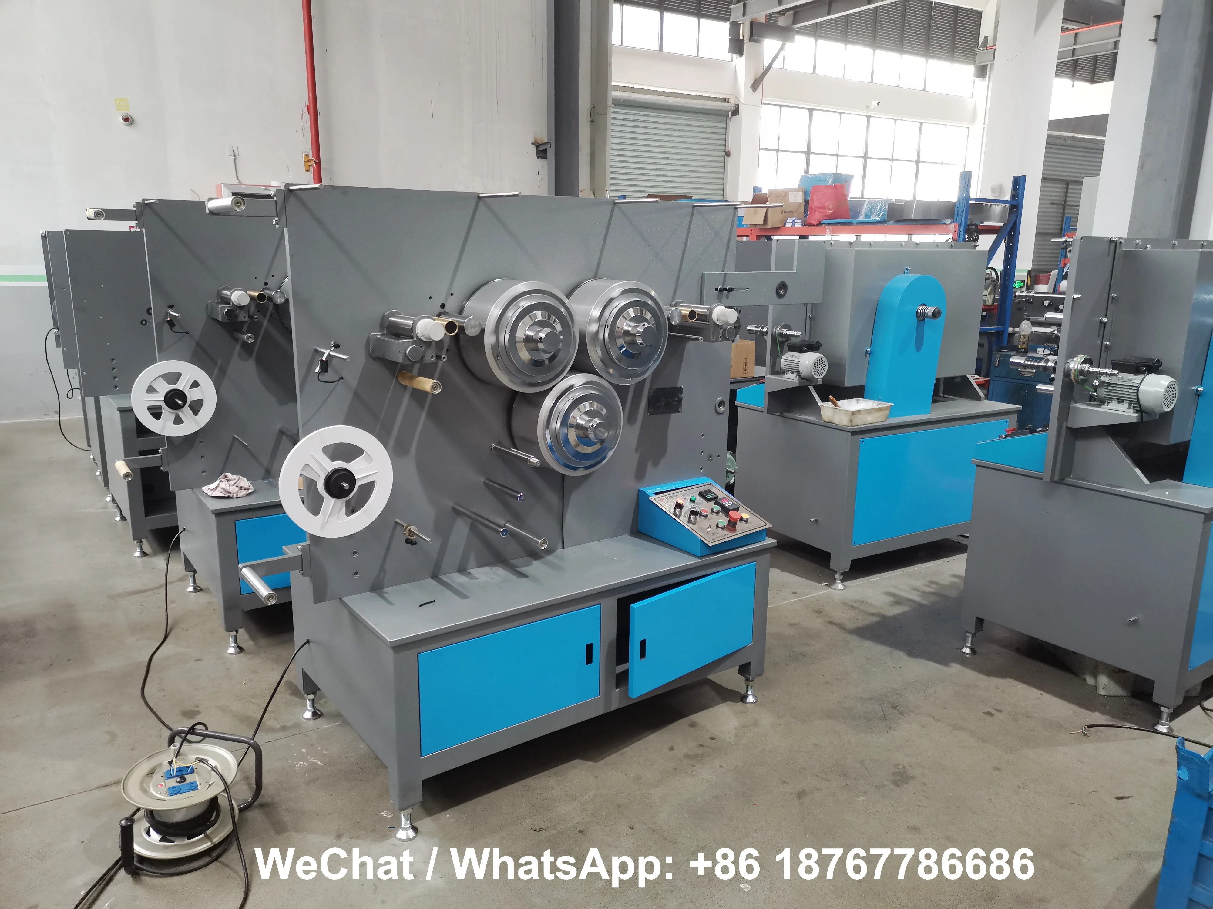 JS-1031B Fully Automatic Roll to Roll 4 Colors Rotary Label Printing Machine for Nylon Taffeta, Elastic Band and Wash Care Label