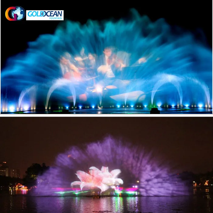 FREE DESIGN Chinese Manufacturer Exterior Water Screen Movie Laser Projector Show