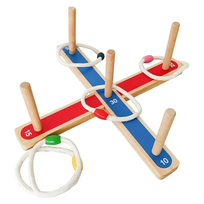 Wholesale Kids Garden Games Outdoor Wooden Ringing Toss Game For Children Adults
