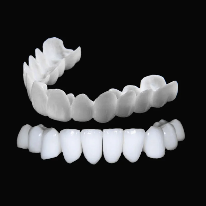 Customized label Vagen friendly  Upper and Lower  Resin False teeth cover Whitening Confortable kit Denture braces