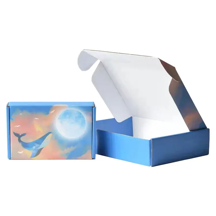 Custom Logo Printed Corrugated Cardboard Paper Packaging Mailer Postal Shipping Box