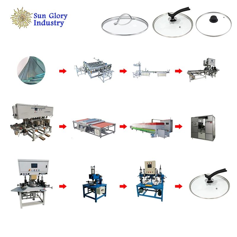 Закаленная печь закаленная стеклянная крышка кухонная посуда кастрюля производственная линия закаленных стеклянных крышек
