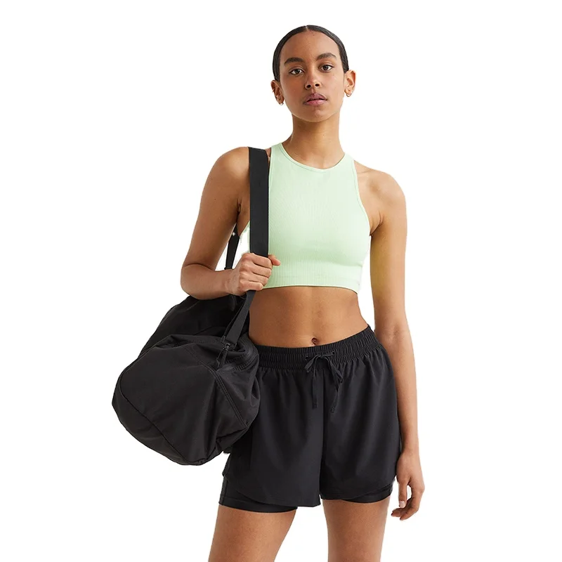 Summer Custom Made 2 in 1 Lounge Breathable Spandex Gym Yoga Athletic Workout Running Shorts For Women