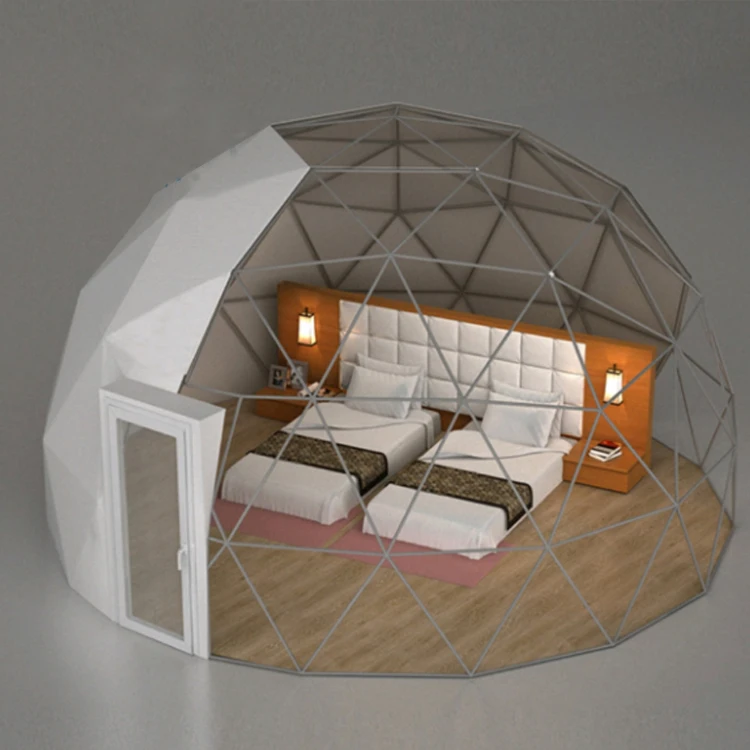 
Outdoor Luxury Igloo Geodesic Glamping Hotel Decoration Transparent Dome House Desert Tent For Camping 