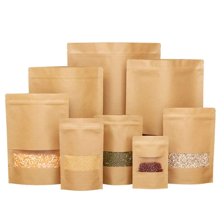 High Quality Waterproof Matt Food Package Kraft Pp Woven Packing 800g 1kg Milk Cocoa Teff Powder Flour Paper Bag