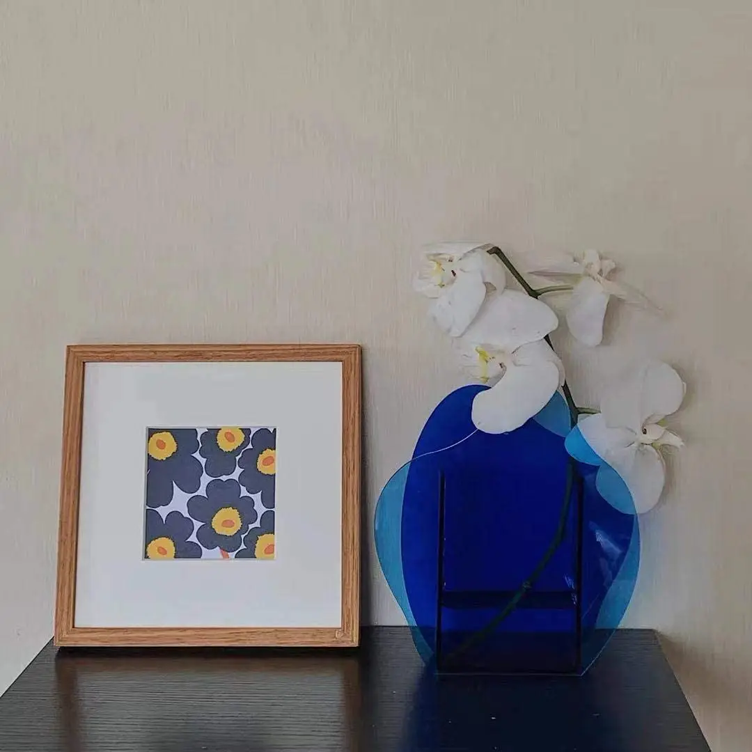 Acrylic Flower Vase Make-up Brush/Pen Holder Elegant Modern Contemporary Design Vase for Home Office Wedding Decor