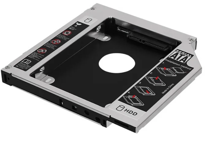 Универсальный 12 7 мм SATA 3nd SSD жесткий диск HDD Caddy для компакт-дисков DVD-ROM оптического устройства-алюминиево-магниевый