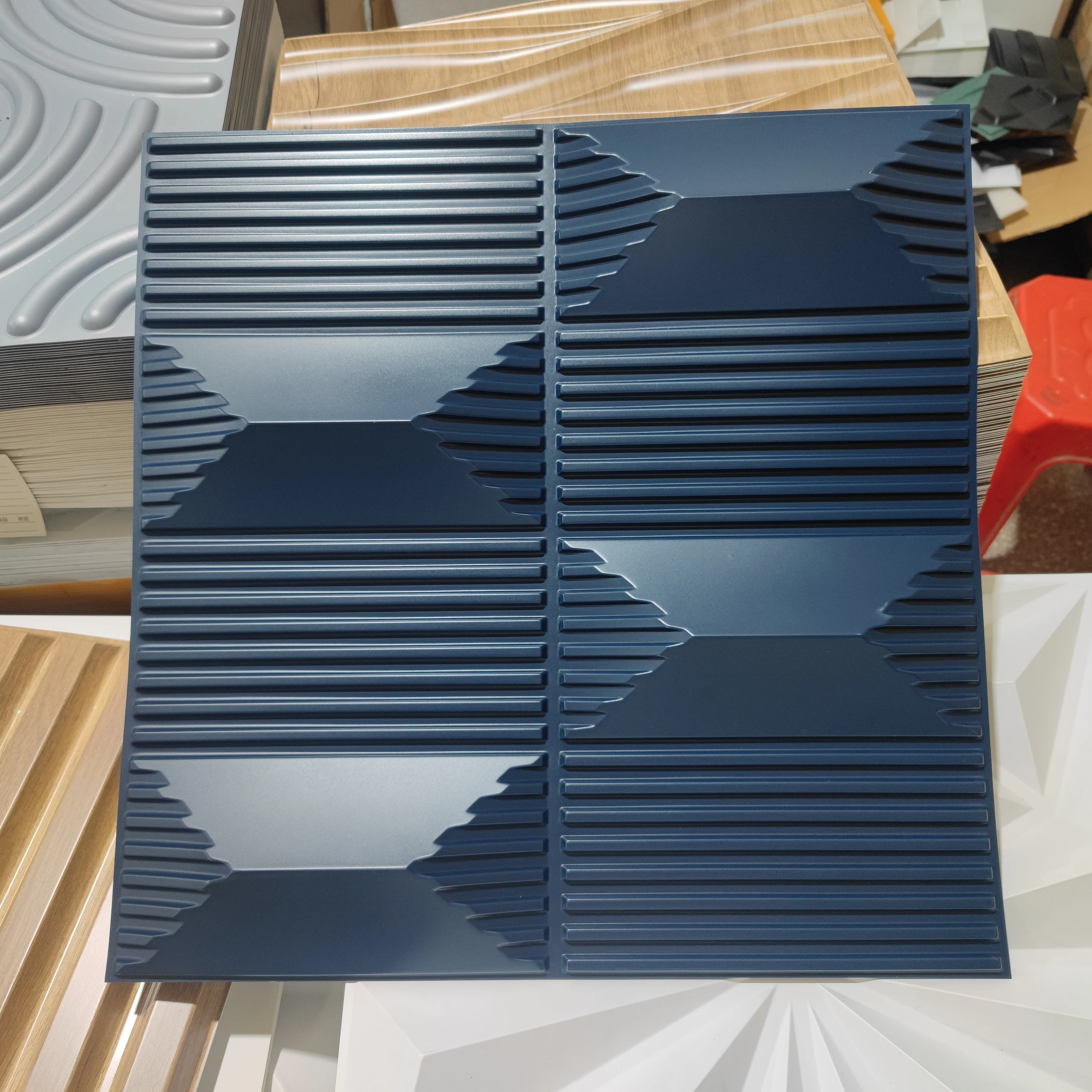 Modern Architectural 3D Wall Panels Pvc White Textured Art Design