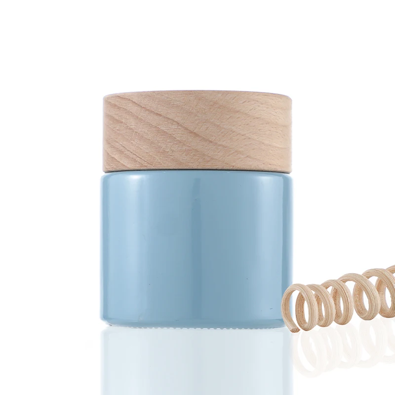 100ml 150ml Luxury Clear Frost Round Glass Aroma Reed Diffuser Bottles For Air Freheners With Sticks Custom Bamboo Wooden Lid