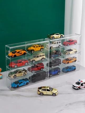 Custom hot toys car plastic wheels protector cars display case