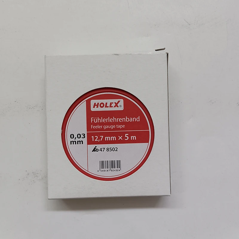 New Original Holex 12.7mm*5m Carbon Steel Feeler Gauge Shim Roll 0.03mm Thickness Metric Measurement System Plastic Model 478502