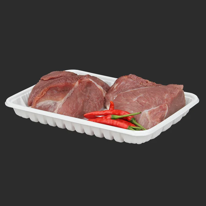 Одноразовые recycle RPP/PP прямоугольные фрукты и овощи дисплей пищевой коробки блистер пластиковая упаковка лоток для мяса супермаркет