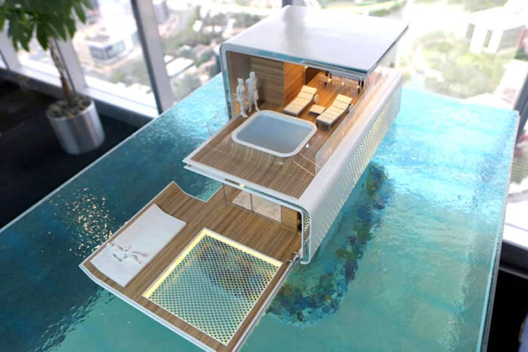 Amazing Double Storey Floating Hotel Water House Floating Modular House Prefab House Floating Seahorse Villas Live On The Water