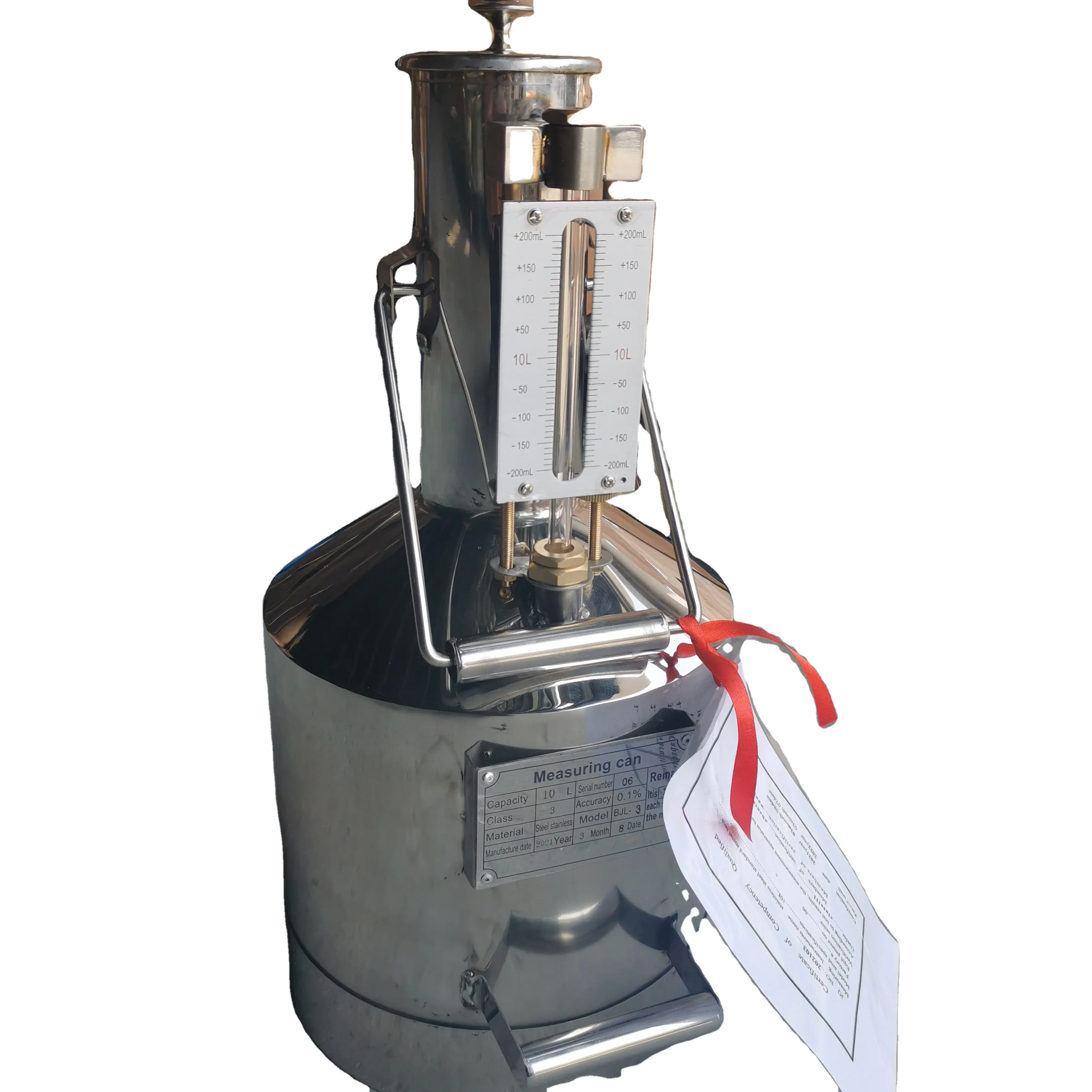 Stainless Steel 20L Standard Fuel Measuring Can Calibrated Prover