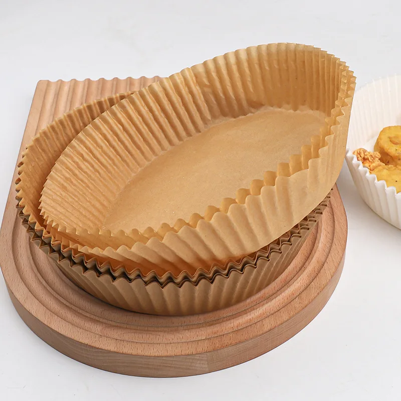 Антипригарная пищевая высокотемпературная бумага для пергамента, Круглая Бумажная фритюрница, силиконовая масляная фритюрница, одноразовая бумажная подкладка