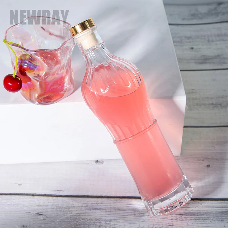Wholesale Price Factory Direct Big Capacity Glass Spirits Bottle for Wine Gin Vodka Rum with Custom Packaging