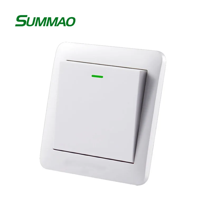 Электрический 10A выключатель света Великобритании, 1 Gang 1 способ роскошный настенный выключатель света