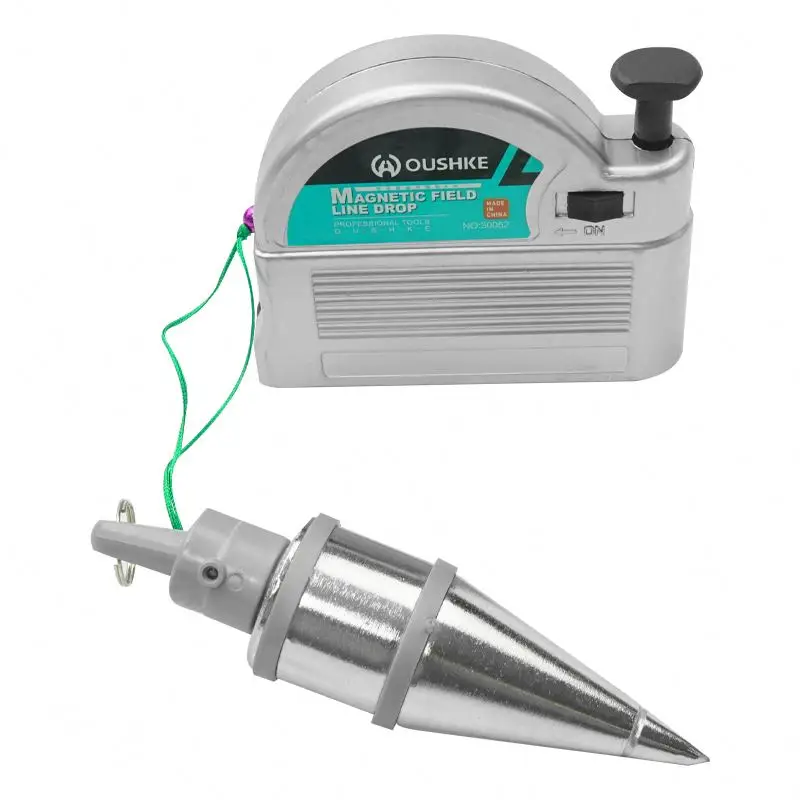 Plumb Bob Measuring Tool Magetic Line Of Force 6 Meters Measuring Tool Retractable Line Reel Hanging Wire Hammer