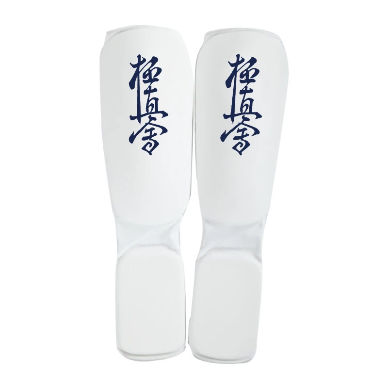 Elastic cloth shin Instep pads kickboxing men women kids kyokushin-kai training karate leg & foot protectors