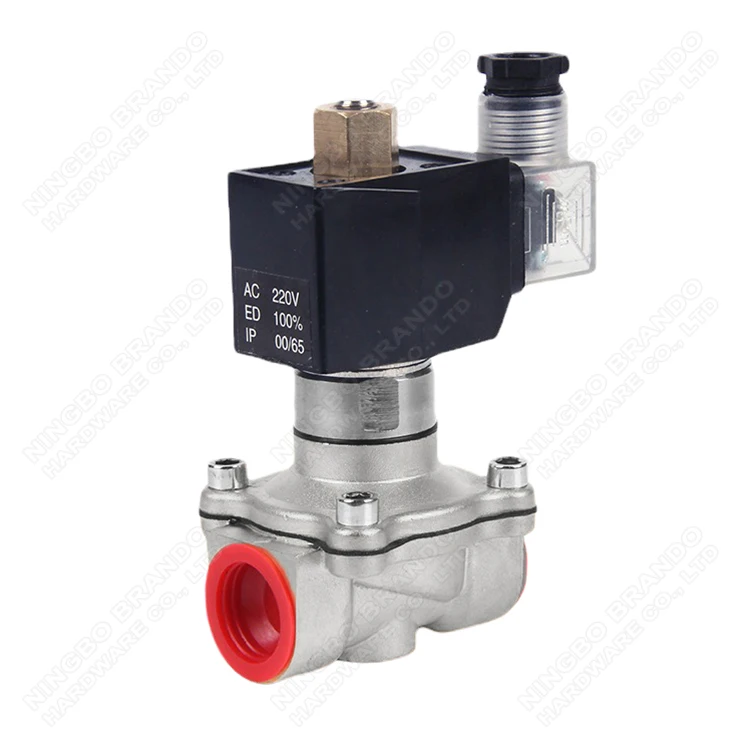2S200-20 3/4' 2 Way NO Stainless Steel Solenoid Valve For Water Air Oil 12V 24V 110V 220V