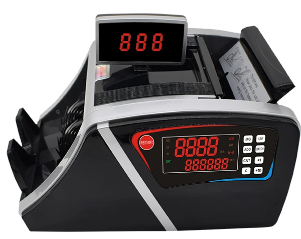 2 LED Display Multi Currency Money Counter Bill Counter Machine