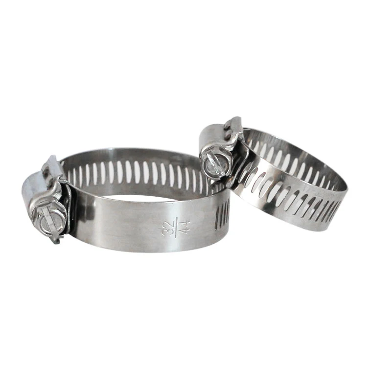 Stainless Steel 201 304 Reinforced Strength American Type Worm Gear Hose Clamp