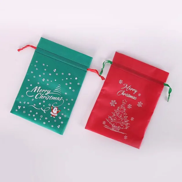 Green moose candy Christmas present non-woven bags wholesale
