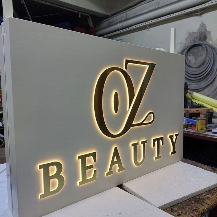led sign board outdoor advertising custom metal business signs 3d led stainless steel backlit channel letters sign wall logo