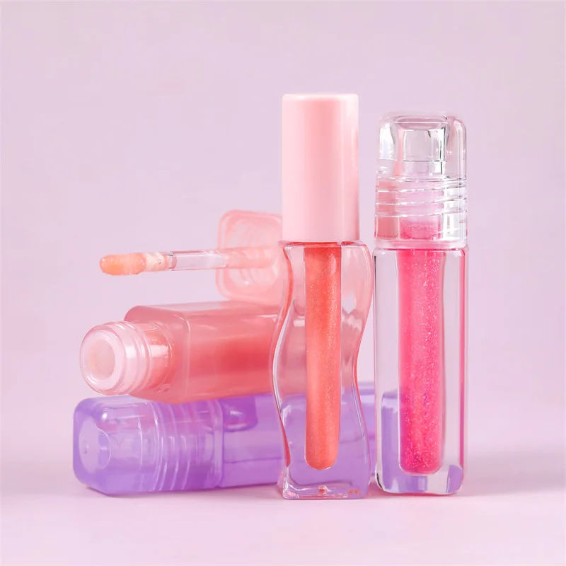 TY08 new clear tubes popular shimmer sparkling colors custom lasting moisturize lips shiny glitter color-changing lip gloss