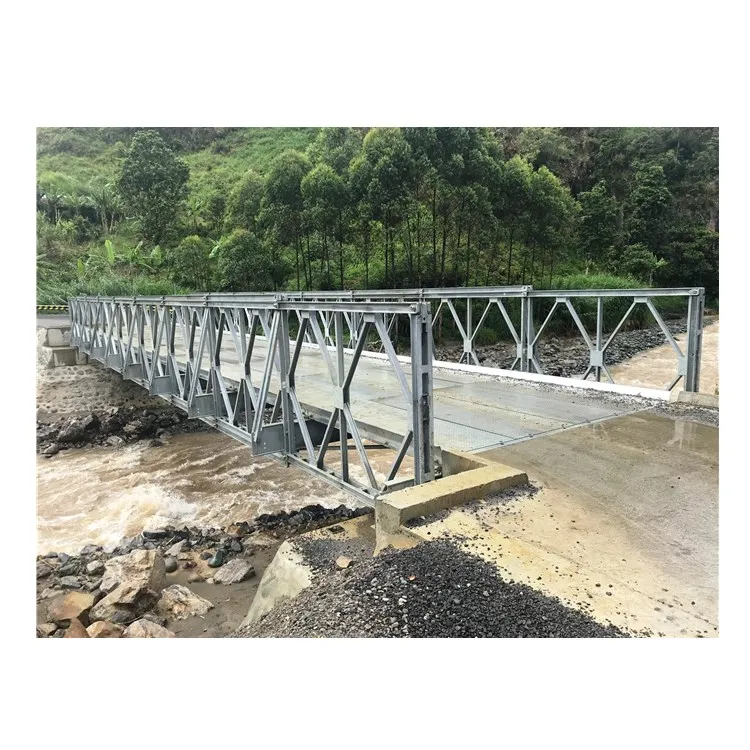 China Manufacturer Steel Structure Prefabricated Portable ZB200 Steel Structure Bailey bridge