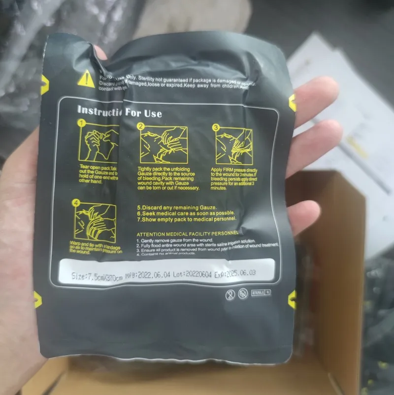 YD1100 Kaolin Z-Fold Tactical Gauze Hemostatic israeli kaolin gauze