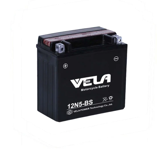 12v 5ah motorcycle battery 12N5-BS lead acid battery 12V battery for motorcycle