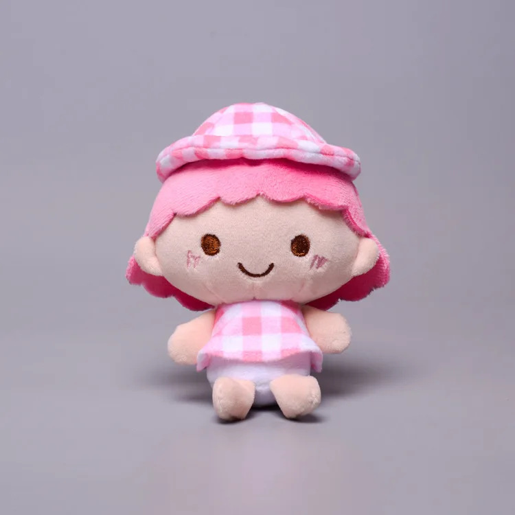 K1347 Pudding Dog WhiteLong Ear Dog Pink Cat Rabbit Plaid Cute Plush Stuffed Toy Doll Kawaii Fluffy Sofa Pillow